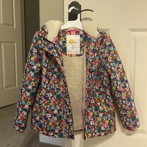Mini Boden Sherpa lined jacket. Girls size 9-10 years.
